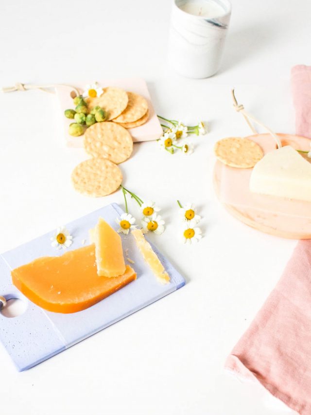 DIY Mini Colorful Cheese Boards