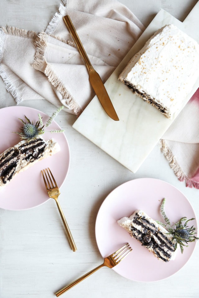 Boozy Mudslide Icebox Cake by Ashley Rose of Sugar & Cloth, a top lifestyle blog in Houston, Texas