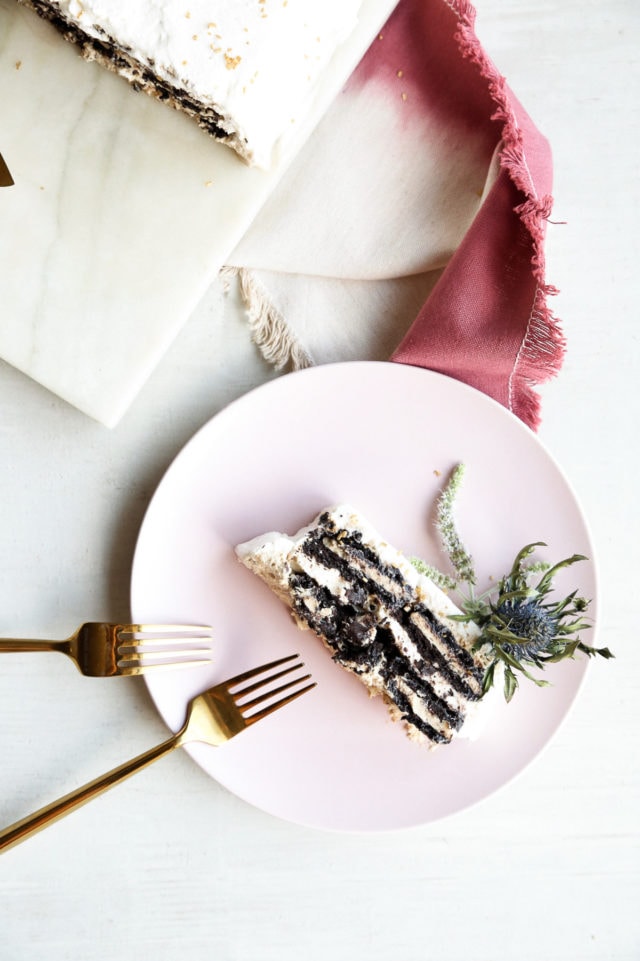 Boozy Mudslide Icebox Cake by Ashley Rose of Sugar & Cloth, a top lifestyle blog in Houston, Texas