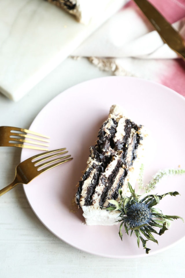 Boozy Mudslide Icebox Cake by Ashley Rose of Sugar & Cloth, a top lifestyle blog in Houston, Texas