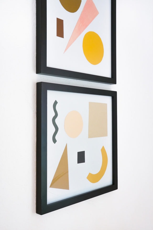 DIY Paper Shapes Wall Art by Ashley Rose of Sugar & Cloth, a top lifestyle blog in Houston, Texas