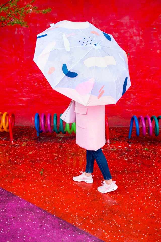 DIY Abstract Umbrella by top Houston lifestyle blogger, Ashley Rose of Sugar and Cloth