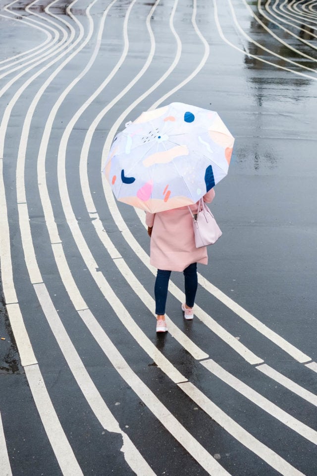 DIY Abstract Umbrella by top Houston lifestyle blogger, Ashley Rose of Sugar and Cloth