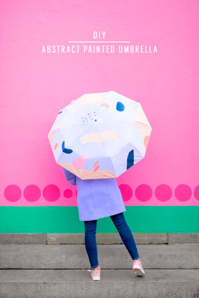 DIY Abstract Umbrella by top Houston lifestyle blogger, Ashley Rose of Sugar and Cloth