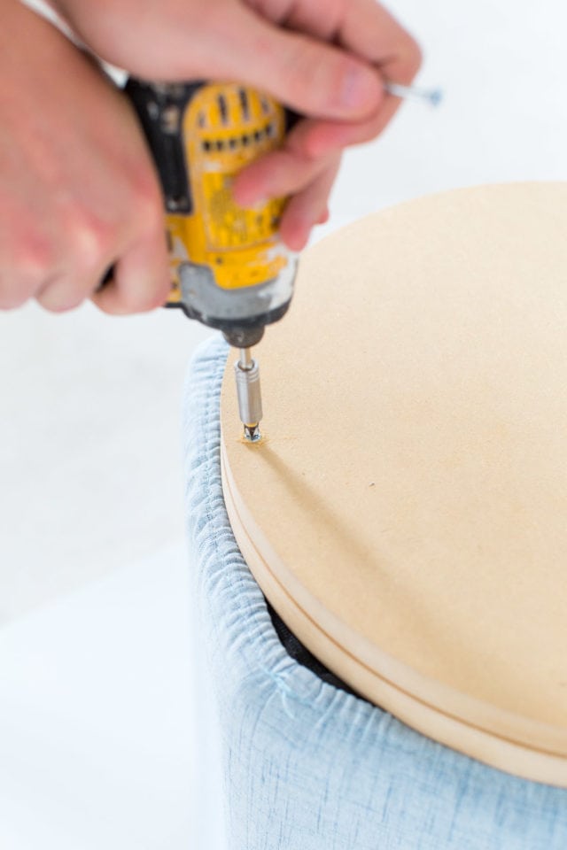 DIY Metallic Gold Stool Bases by top Houston lifestyle blogger Ashley Rose of Sugar and Cloth