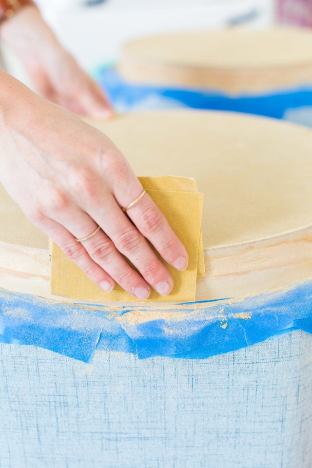 DIY Metallic Gold Stool Bases by top Houston lifestyle blogger Ashley Rose of Sugar and Cloth