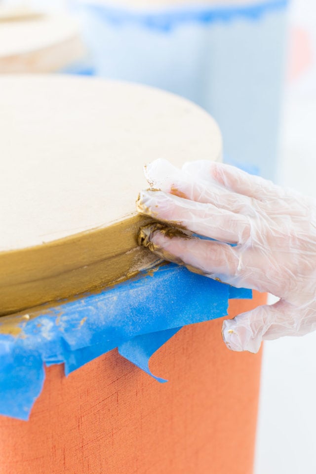 DIY Metallic Gold Stool Bases by top Houston lifestyle blogger Ashley Rose of Sugar and Cloth