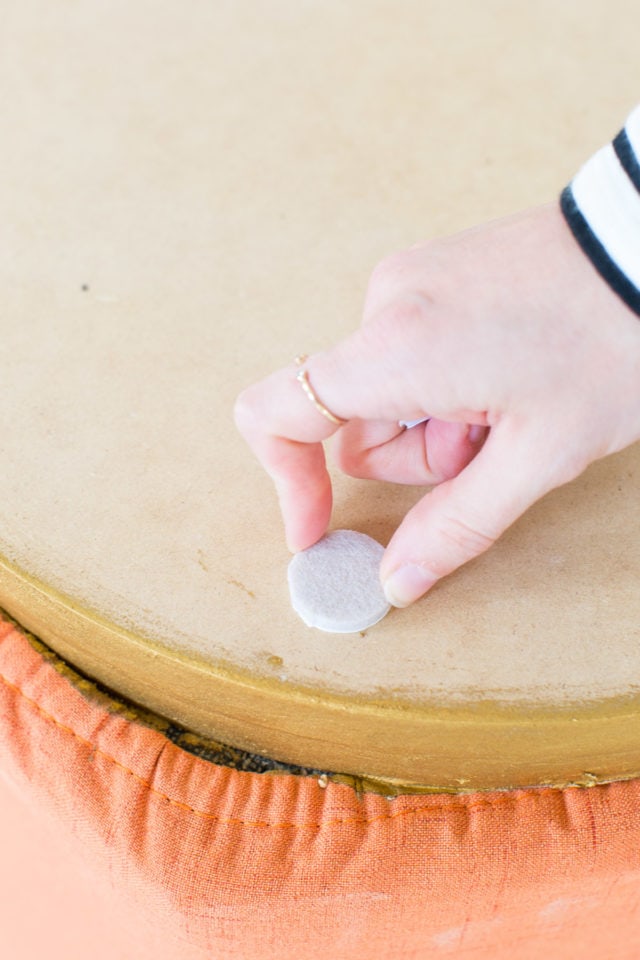 DIY Metallic Gold Stool Bases by top Houston lifestyle blogger Ashley Rose of Sugar and Cloth