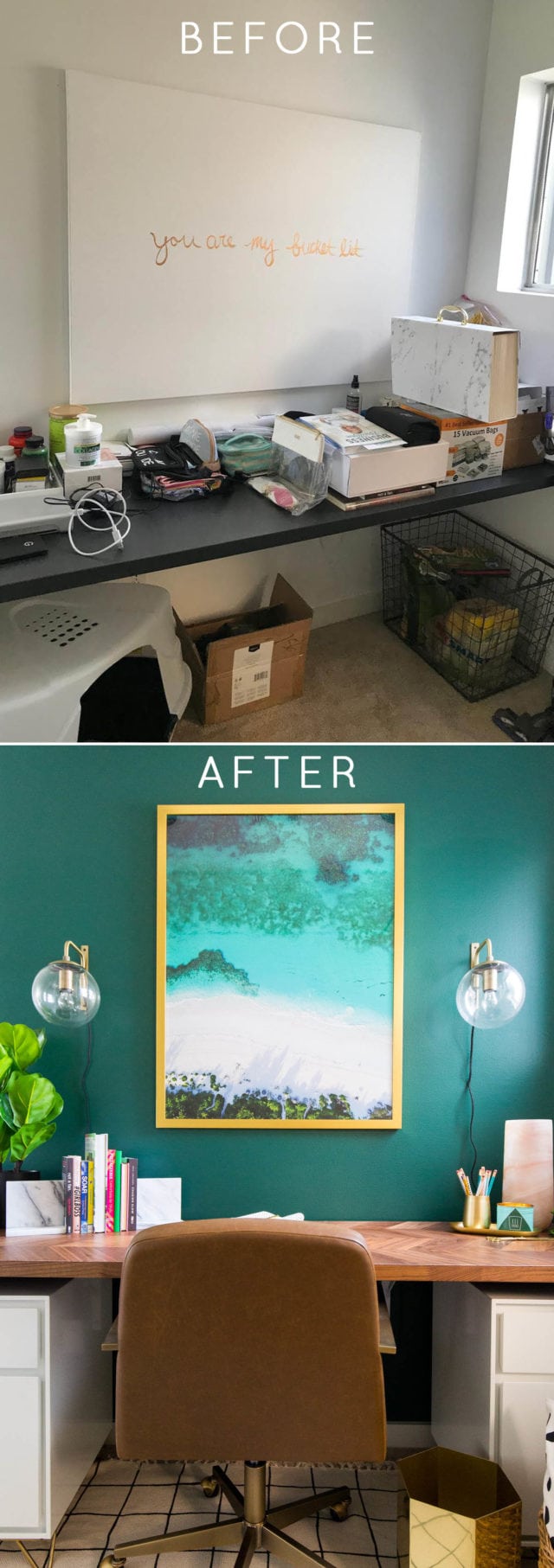 #SUGARANDCLOTHCASA: Before + After of our Study Room Makeover by top Houston lifestyle blogger Ashley Rose of Sugar and Cloth