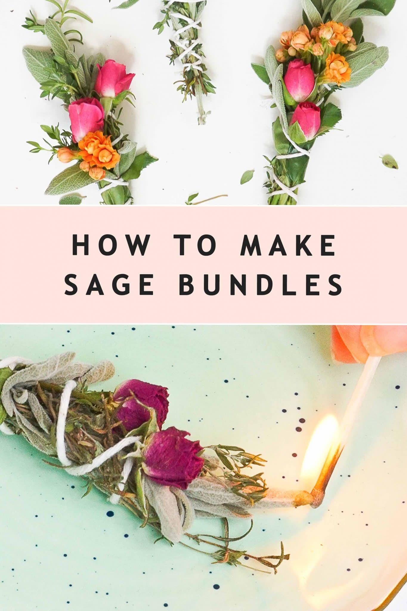 How to Make a Sage Smudge Stick Sugar & Cloth