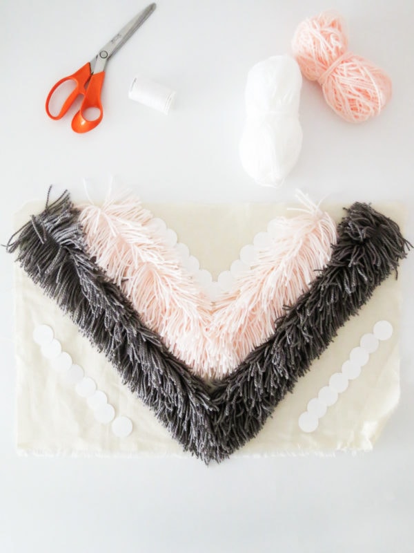 How to Make Your Own DIY Yarn Fringe Pillow Sugar & Cloth