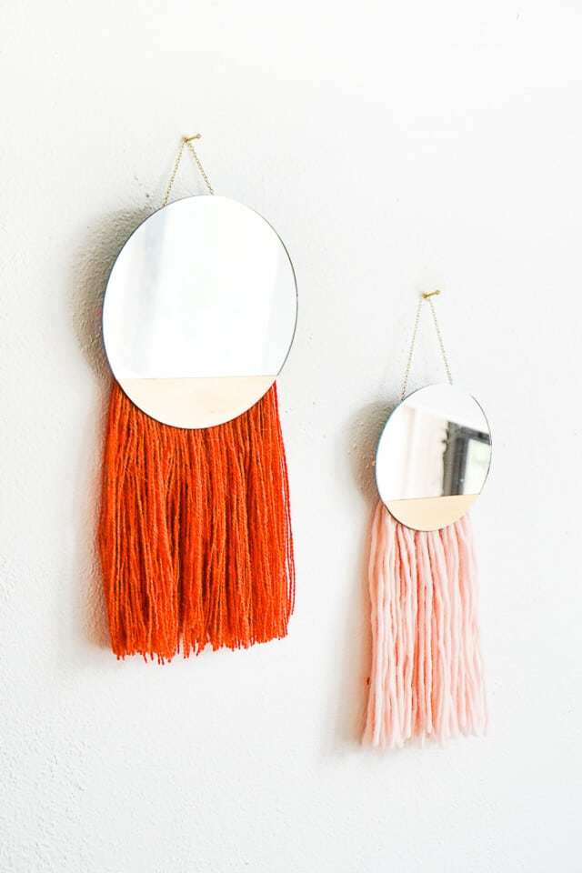 DIY Fringe Boho Mirror