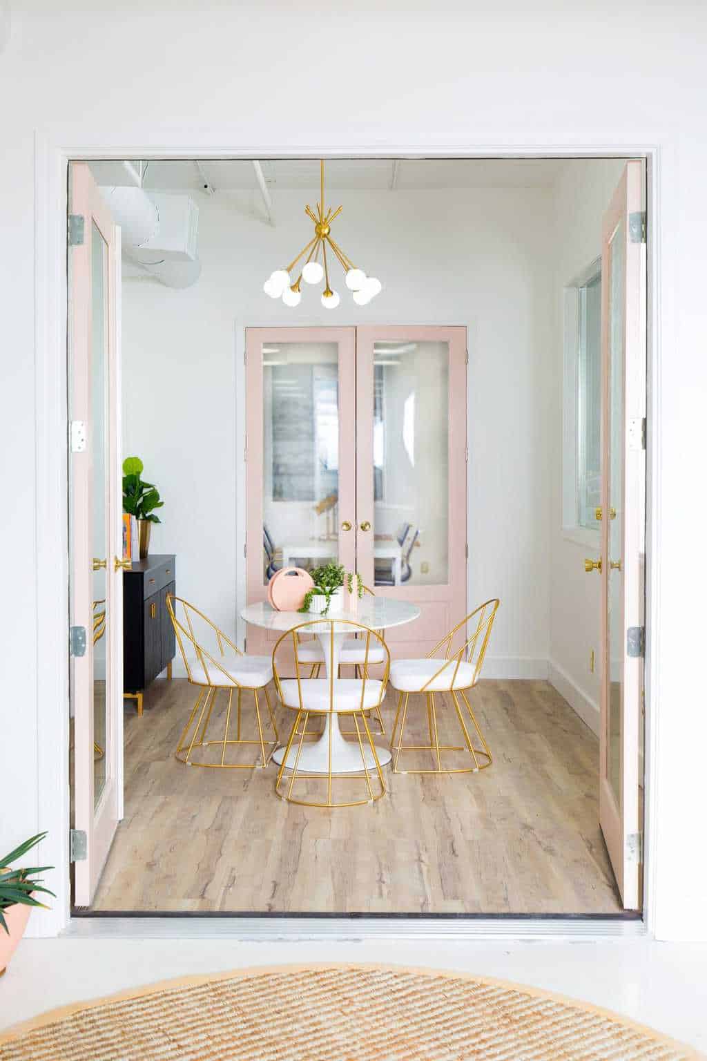 #SUGARANDCLOTHSTUDIO: Before + After of Our New Studio Meeting Room by top Houston Lifestyle blogger Ashley Rose of Sugar and Cloth
