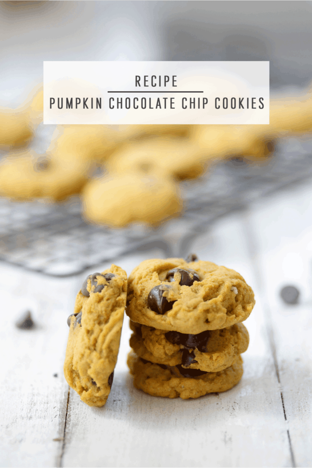 Oh So Chewy Pumpkin Chocolate Chip Cookies by Ashley Rose of Sugar & Cloth, a top lifestyle blog in Houston, Texas