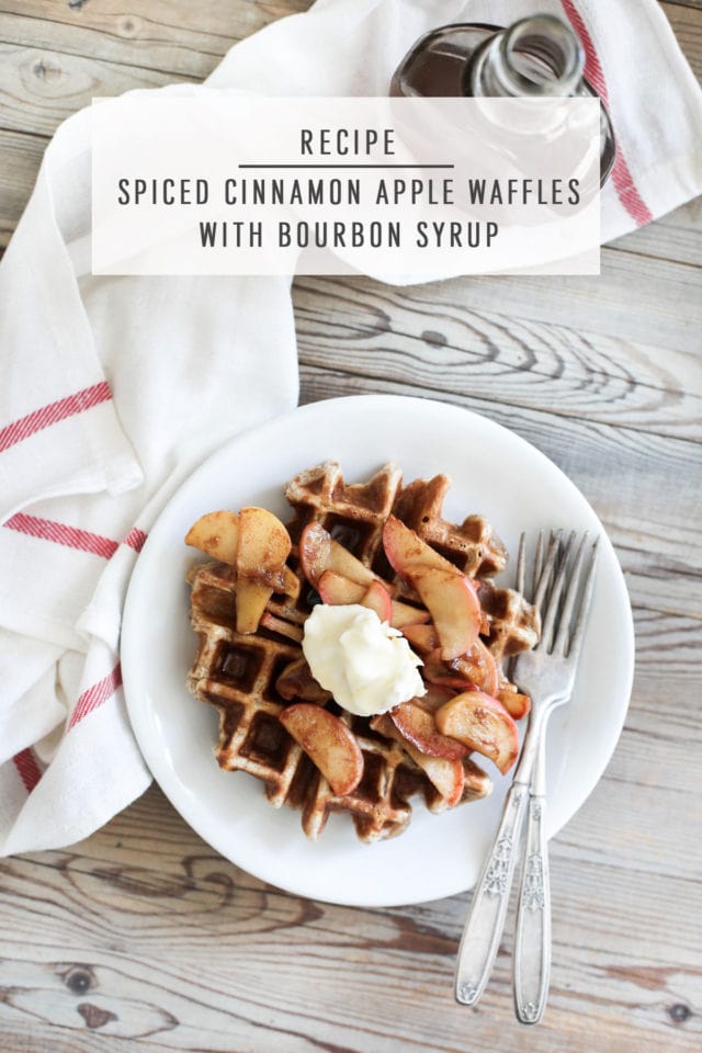 Spiced Cinnamon Apple Waffles with Bourbon Syrup by Ashley Rose of Sugar & Cloth, a top lifestyle blog in Houston, Texas