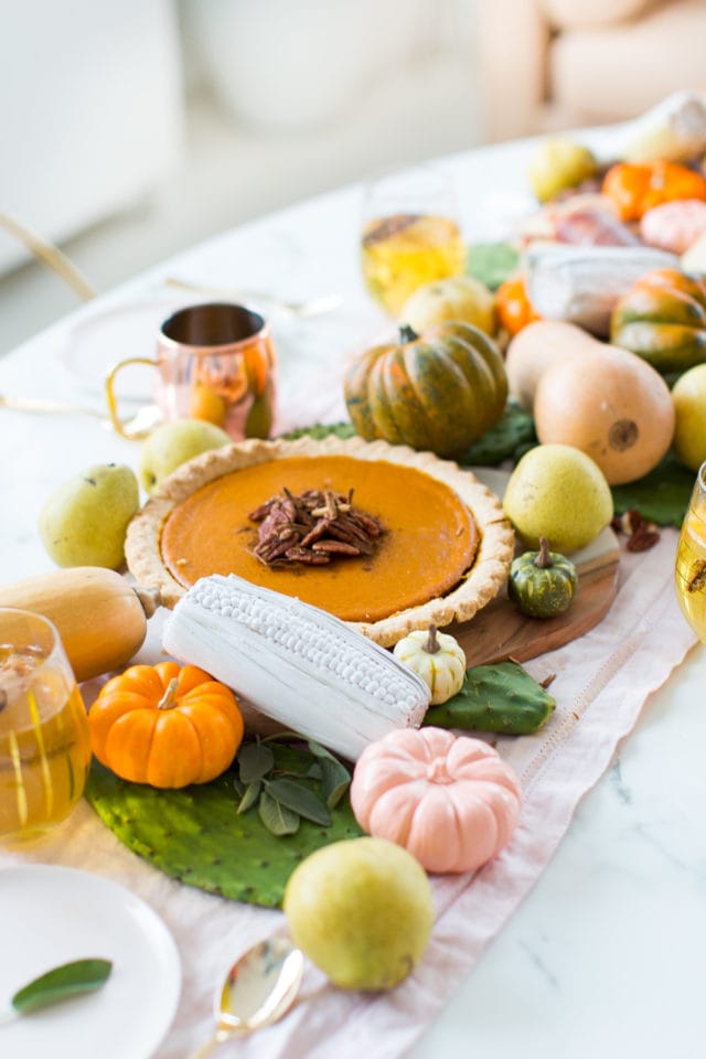 Friendsgiving Table Setting Idea + Sparkling Pumpkin Cider Recipe by top Houston Lifestyle blogger Ashley Rose of Sugar and Cloth