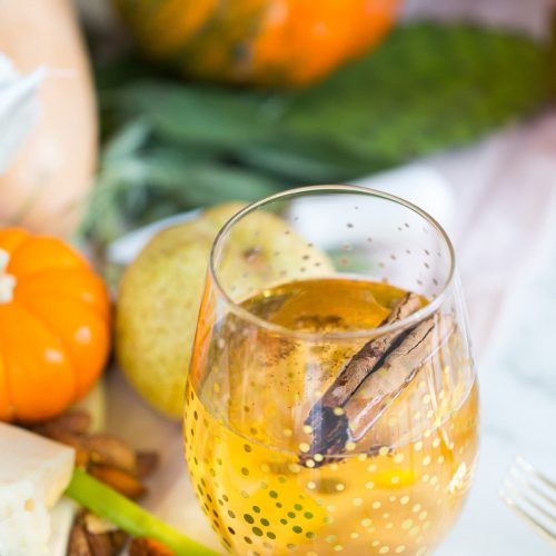 photo of a sparkling pumpkin cider recipe by sugar and cloth