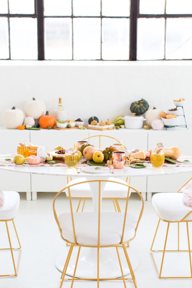 Friendsgiving Table Setting Idea + Sparkling Pumpkin Cider Recipe by top Houston Lifestyle blogger Ashley Rose of Sugar and Cloth