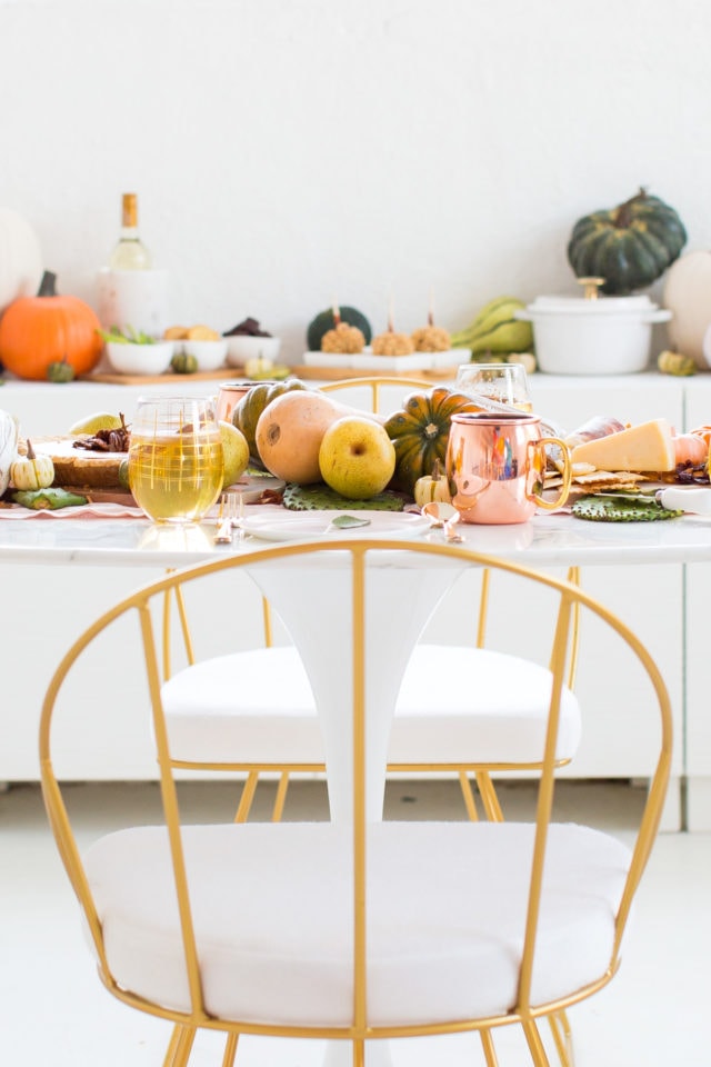 Friendsgiving Table Setting Idea + Sparkling Pumpkin Cider Recipe by top Houston Lifestyle blogger Ashley Rose of Sugar and Cloth