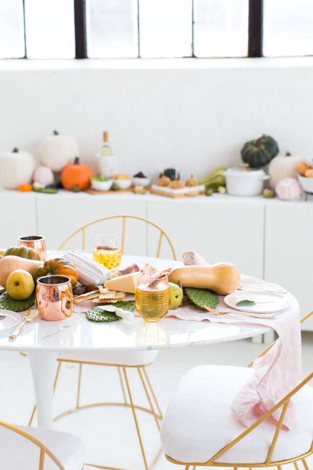 Friendsgiving Table Setting Idea + Sparkling Pumpkin Cider Recipe by top Houston Lifestyle blogger Ashley Rose of Sugar and Cloth