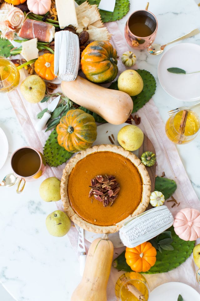 Friendsgiving Table Setting Idea + Sparkling Pumpkin Cider Recipe by top Houston Lifestyle blogger Ashley Rose of Sugar and Cloth