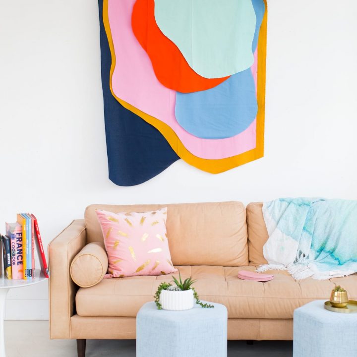 Colorful DIY Fabric Wall Hanging — Sugar & Cloth