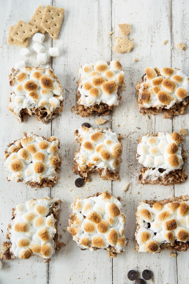 Toasted S'mores Rice Krispie Treats Recipe