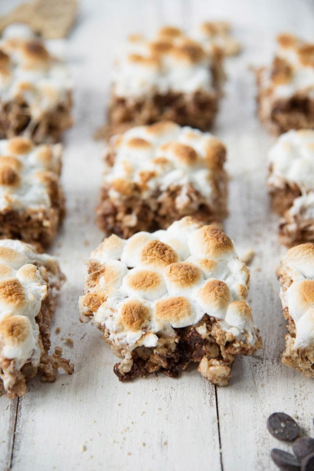 Toasted S'mores Rice Krispie Treats by top Houston lifestyle blogger Ashley Rose of Sugar and Cloth