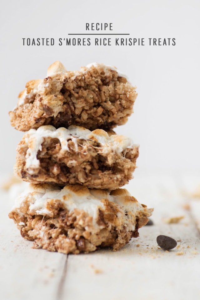 Toasted S'mores Rice Krispie Treats by top Houston lifestyle blogger Ashley Rose of Sugar and Cloth
