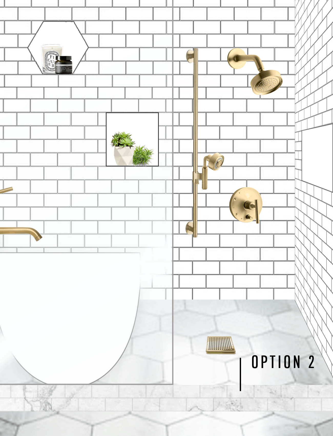 One Room Challenge Week 2: Our Master Bath Design Plan + Help us Pick! by top Houston lifestyle blogger Ashley Rose of Sugar & Cloth