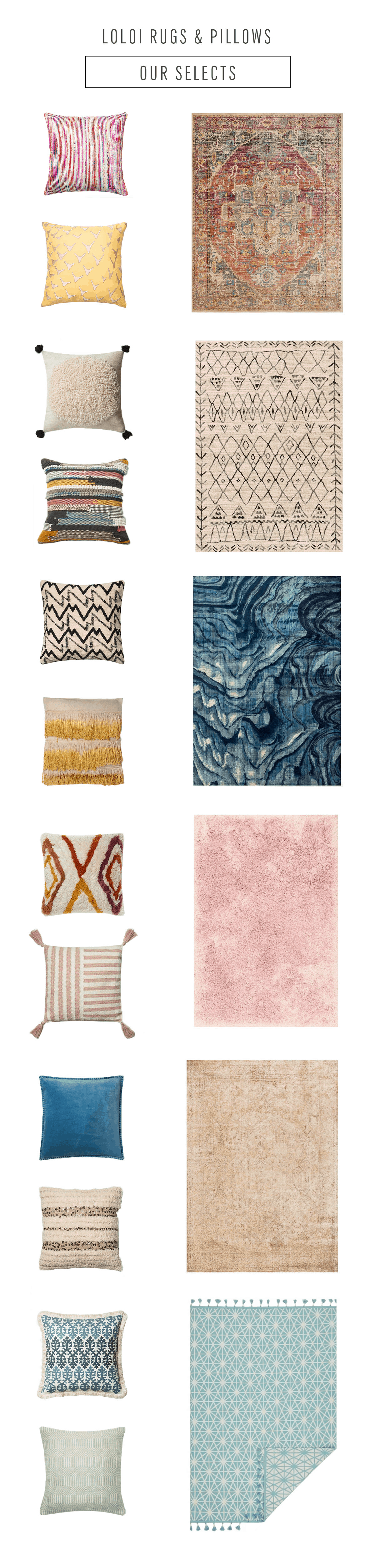 Our favorite Loloi Rugs & PIllows this Fall by top Houston lifestyle blogger Ashley Rose of Sugar & Cloth