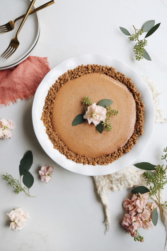 No Bake Gingersnap Pumpkin Pie by top Houston lifestyle blogger Ashley Rose of Sugar & Cloth