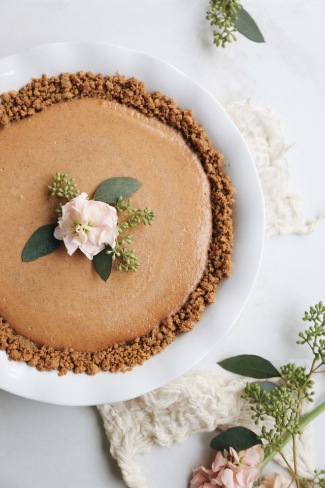 No Bake Gingersnap Pumpkin Pie by top Houston lifestyle blogger Ashley Rose of Sugar & Cloth