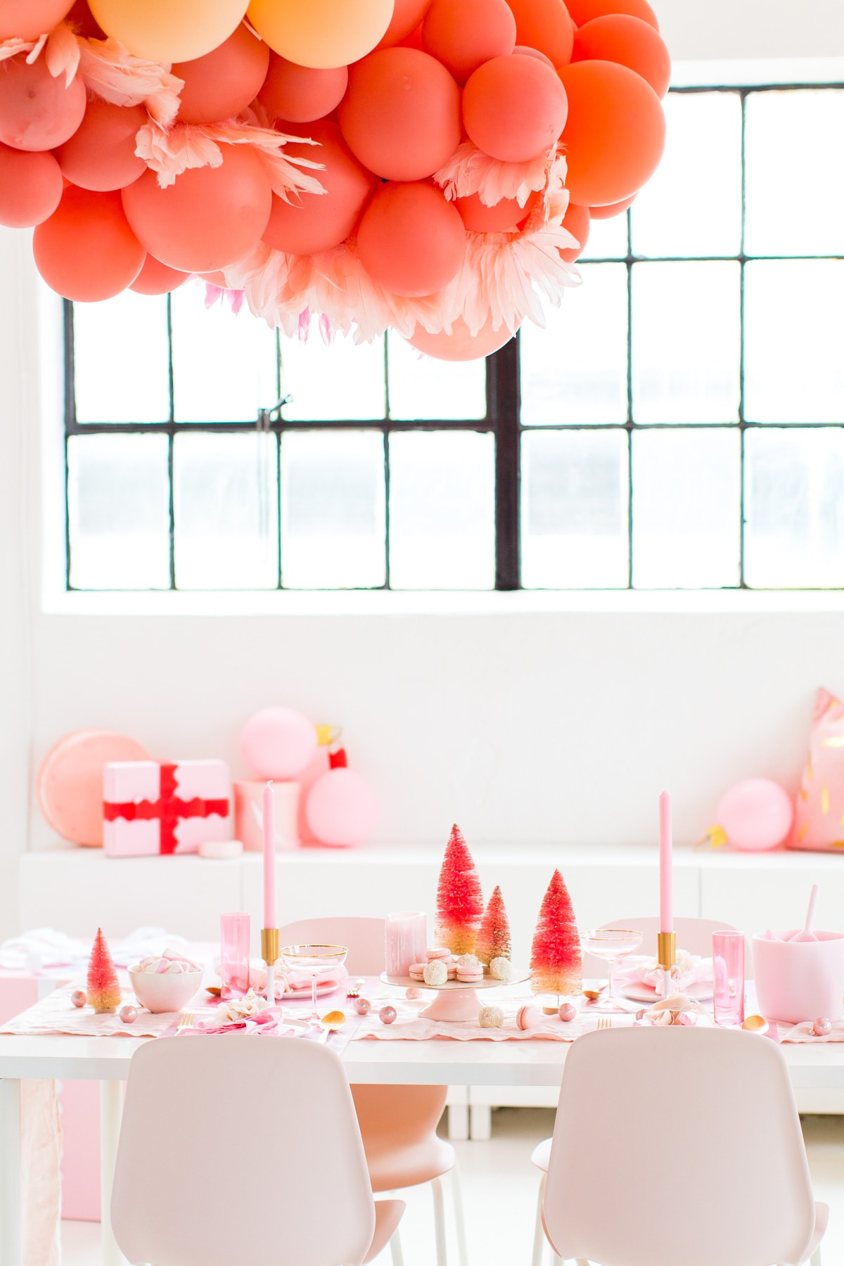 A Perfectly Pink Holiday Party Table by Houston lifestyle blogger Ashley Rose of Sugar & Cloth