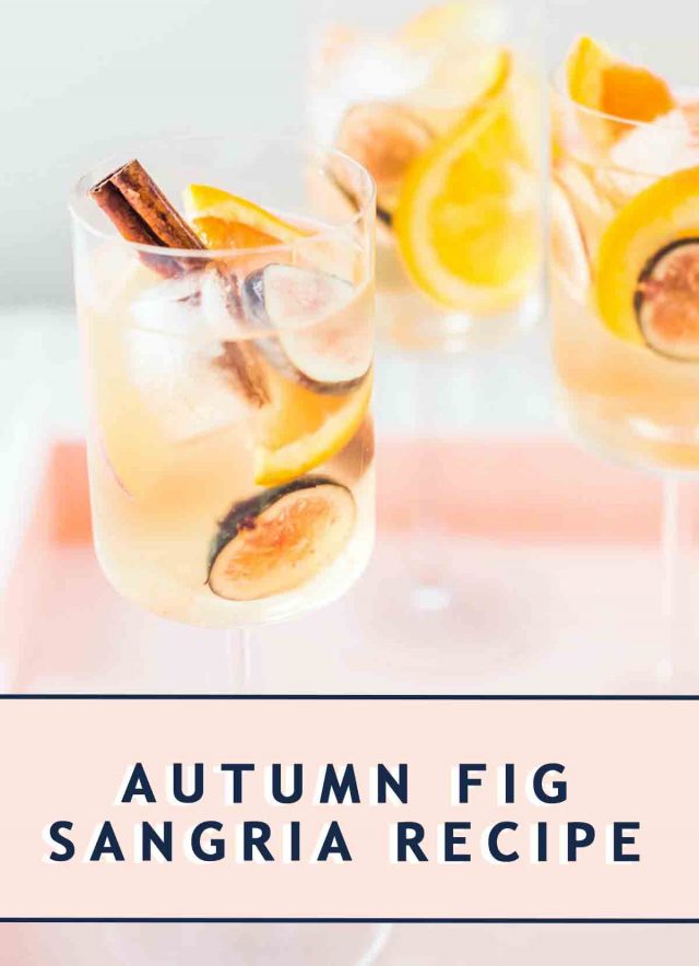 photo of a white wine fig sangria recipe 