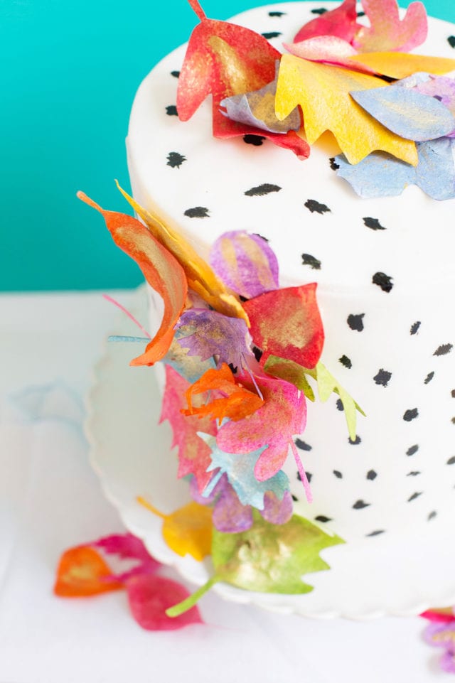 Colorful Leaves Chai Spice Cake Recipe by top Houston lifestyle blogger Ashley Rose of Sugar and Cloth