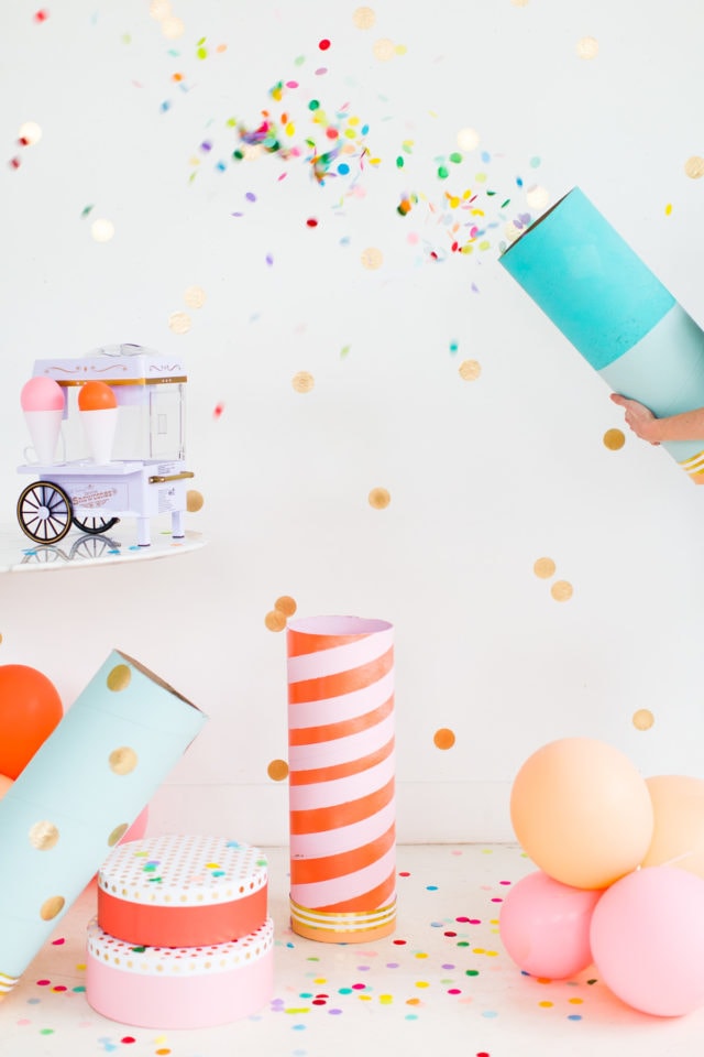 Jumbo Simple DIY Confetti Poppers by top Houston lifestyle blogger Ashley Rose of Sugar and Cloth