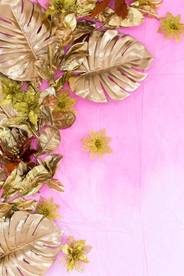 DIY Gold Leaf Photo Backdrop by top Houston Lifestyle blogger Ashley Rose of Sugar and Cloth