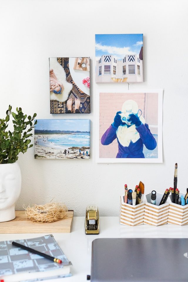 photo of canvas art prints hanging in your home by top Houston lifestyle blogger Ashley Rose of Sugar & Cloth