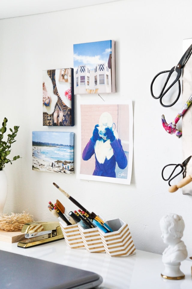 photo of how to make a DIY Canvas Print Wall Art Hanging 
