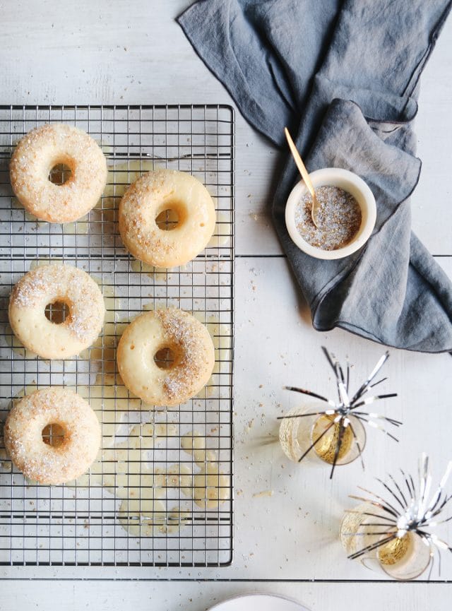 photo of champagne donuts by top Houston lifestyle blogger Ashley Rose of Sugar & Cloth