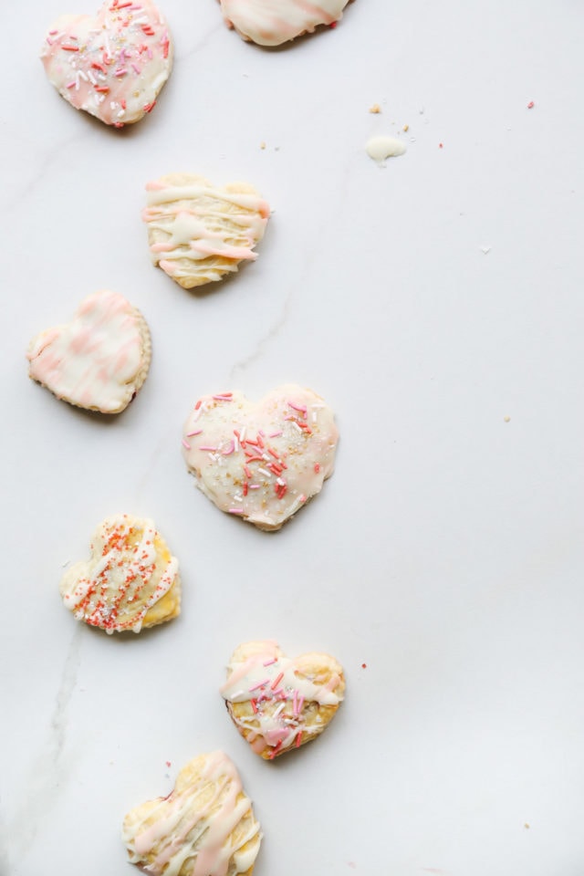 Raspberry Heart Shaped Pop Tarts Recipe by top Houston lifestyle blogger Ashley Rose of Sugar and Cloth