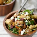 Wintery Panzanella Salad by top Houston lifestyle blogger Ashley Rose of Sugar and Cloth