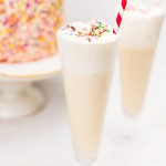 creamy birthday cake cocktail recipe by top Houston lifestyle blogger Ashley Rose of Sugar and Cloth