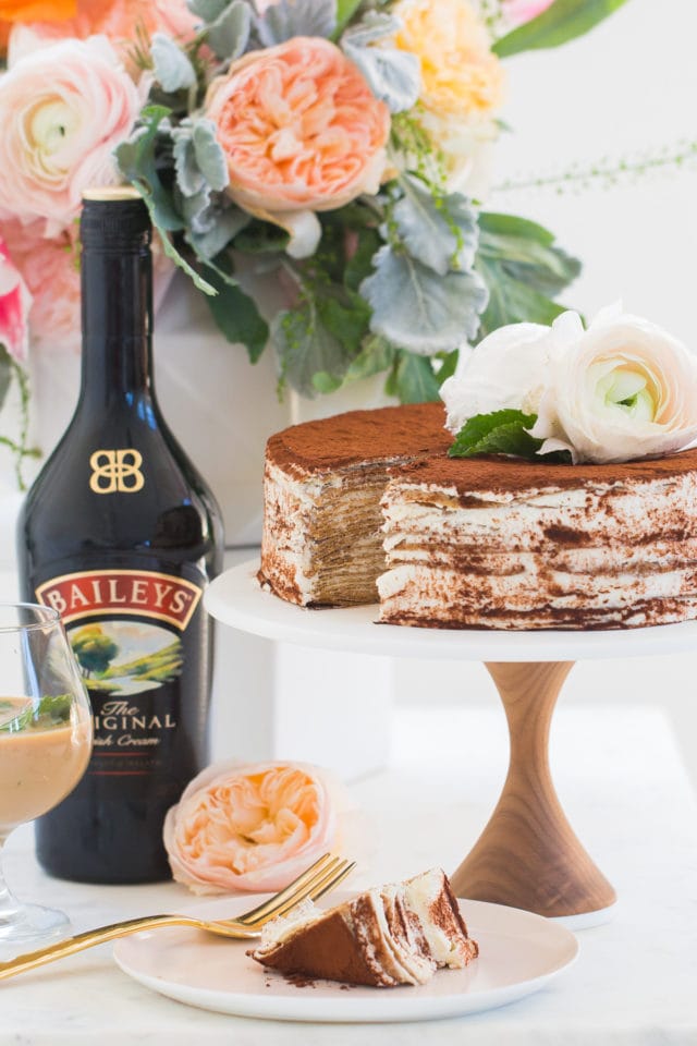 Bailey's Tiramisu Crepe Recipe - dessert cuisine