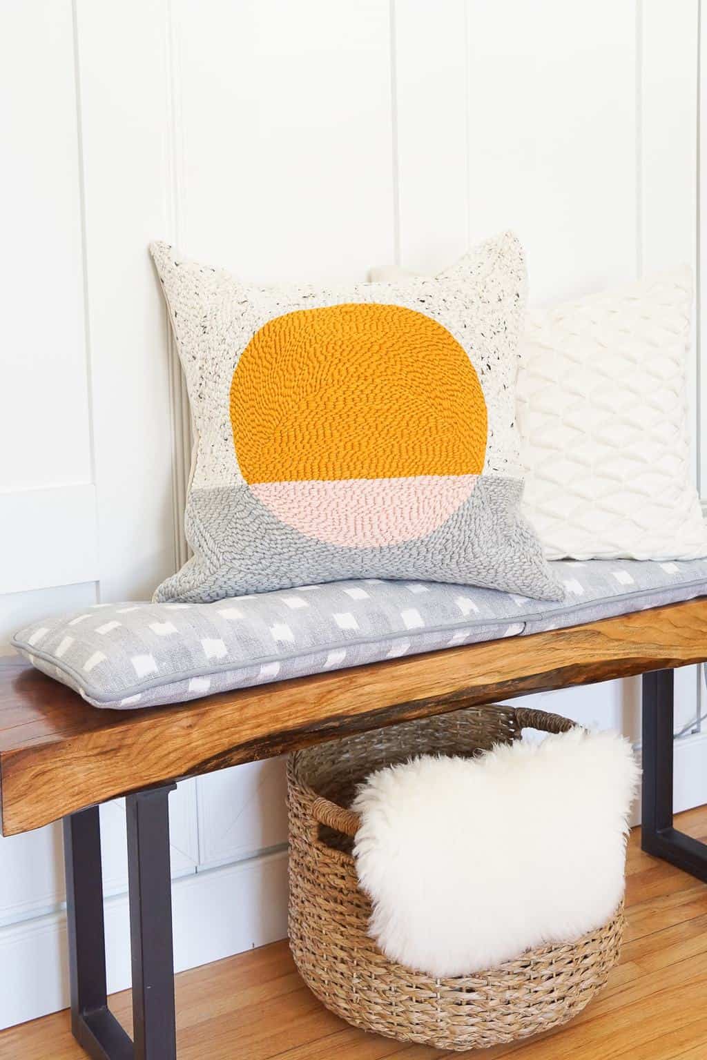 DIY Rug Hook Pillow by top Houston lifestyle blogger Ashley Rose of Sugar and Cloth