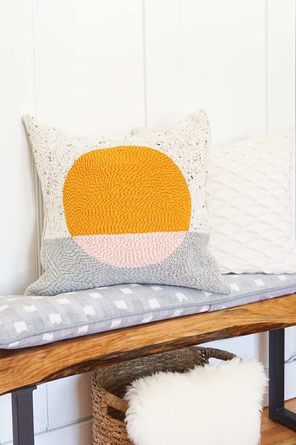 DIY Rug Hook Pillow by top Houston lifestyle blogger Ashley Rose of Sugar and Cloth