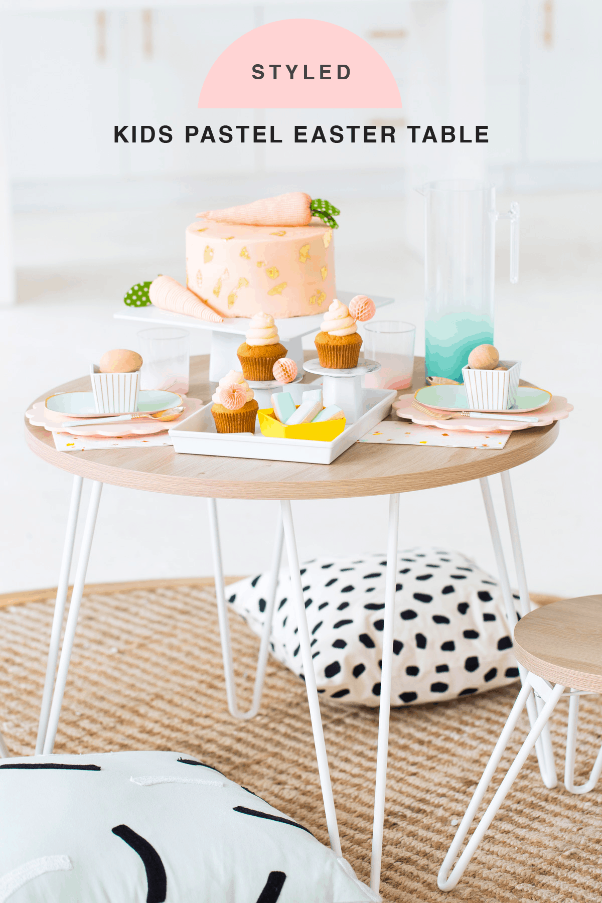 Perfectly Simple Pastel Easter Table Setting