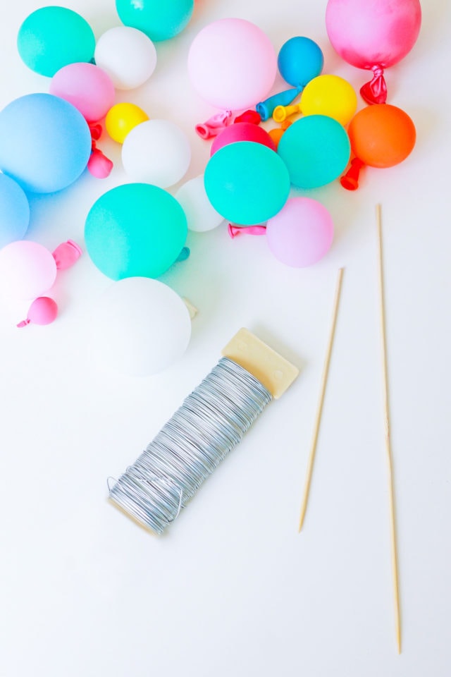 Step 2 - DIY Balloon Garland Cake Topper by top Houston lifestyle Blogger Ashley Rose of Sugar & Cloth - DIY DECOR #DIY #decor #balloon #balloongarland #party #celebrate #birthday #garland #diydecor