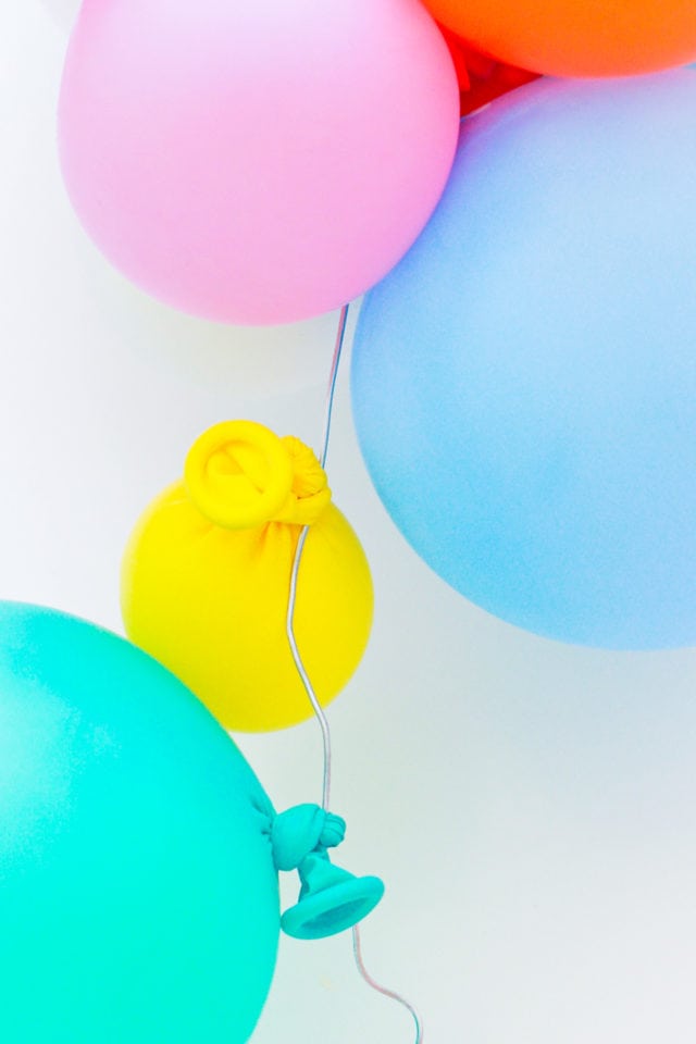 Step 4 - DIY Balloon Garland Cake Topper by top Houston lifestyle Blogger Ashley Rose of Sugar & Cloth - DIY DECOR #DIY #decor #balloon #balloongarland #party #celebrate #birthday #garland #diydecor